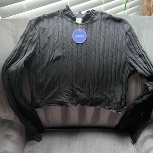 NWT SweatyRocks cropped black top - XL
